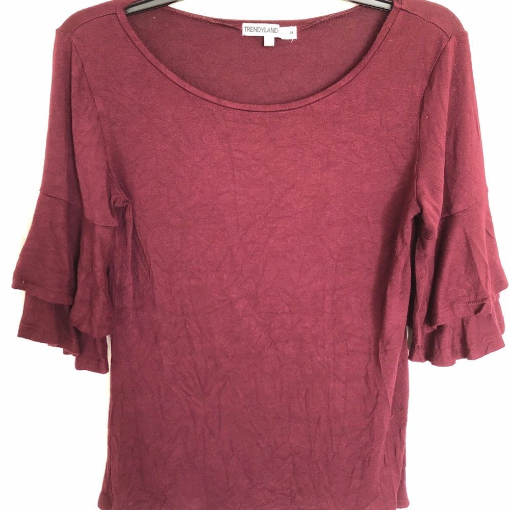 Ruffled sleeved blouse